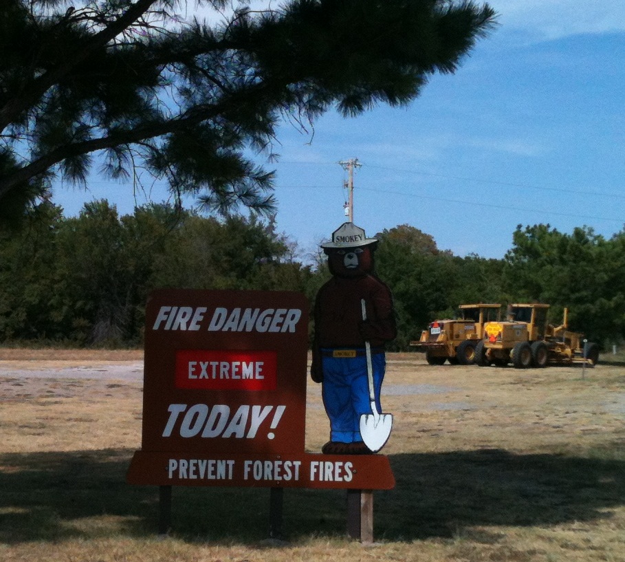 Fire Danger Sign at Haydenville Fire Station