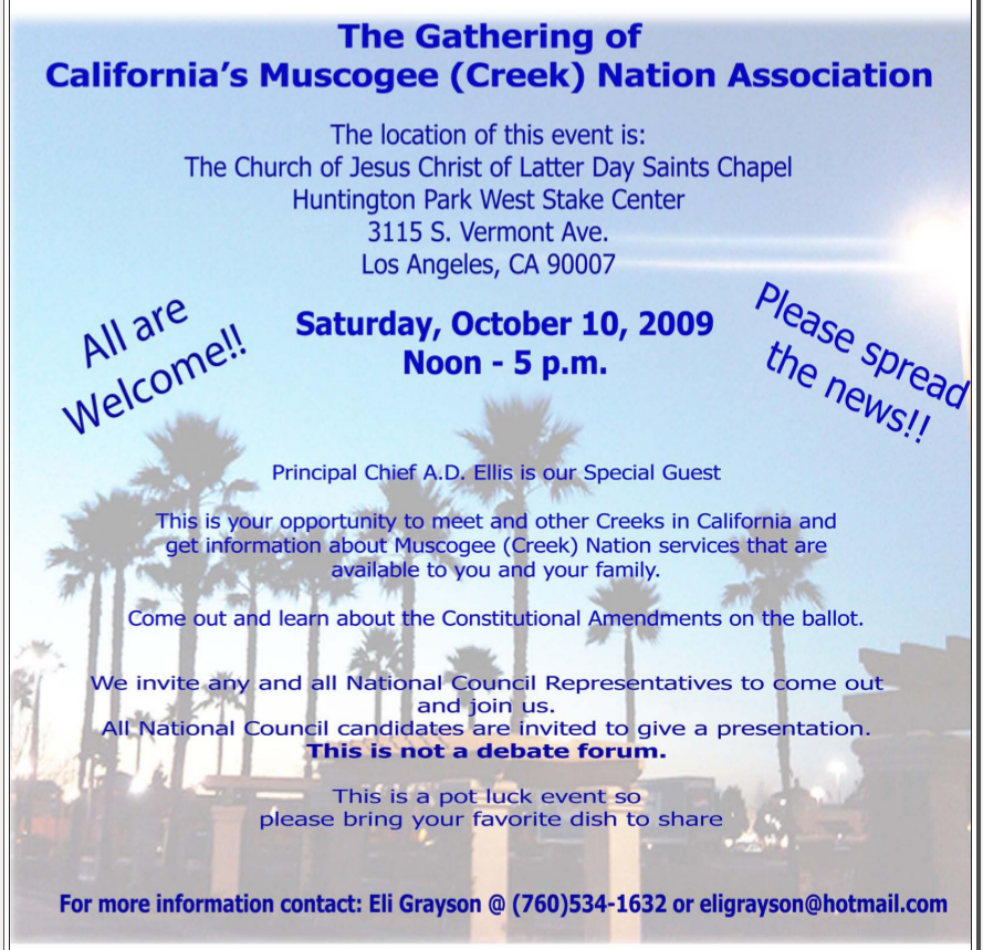 cmca_2009 California Muscogee (Creek) Nation Association Gathering 2009
