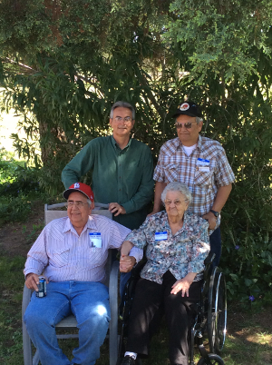 Adeline Feathers with her sons.